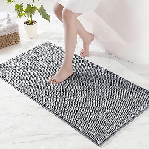 Miniatura 23 de Exclusivo Mezcla Alfombras de baño de felpilla extra suaves y absorbentes, de 17 x 24 pulgadas, de secado rápido, lavables a máquina, para suelo de