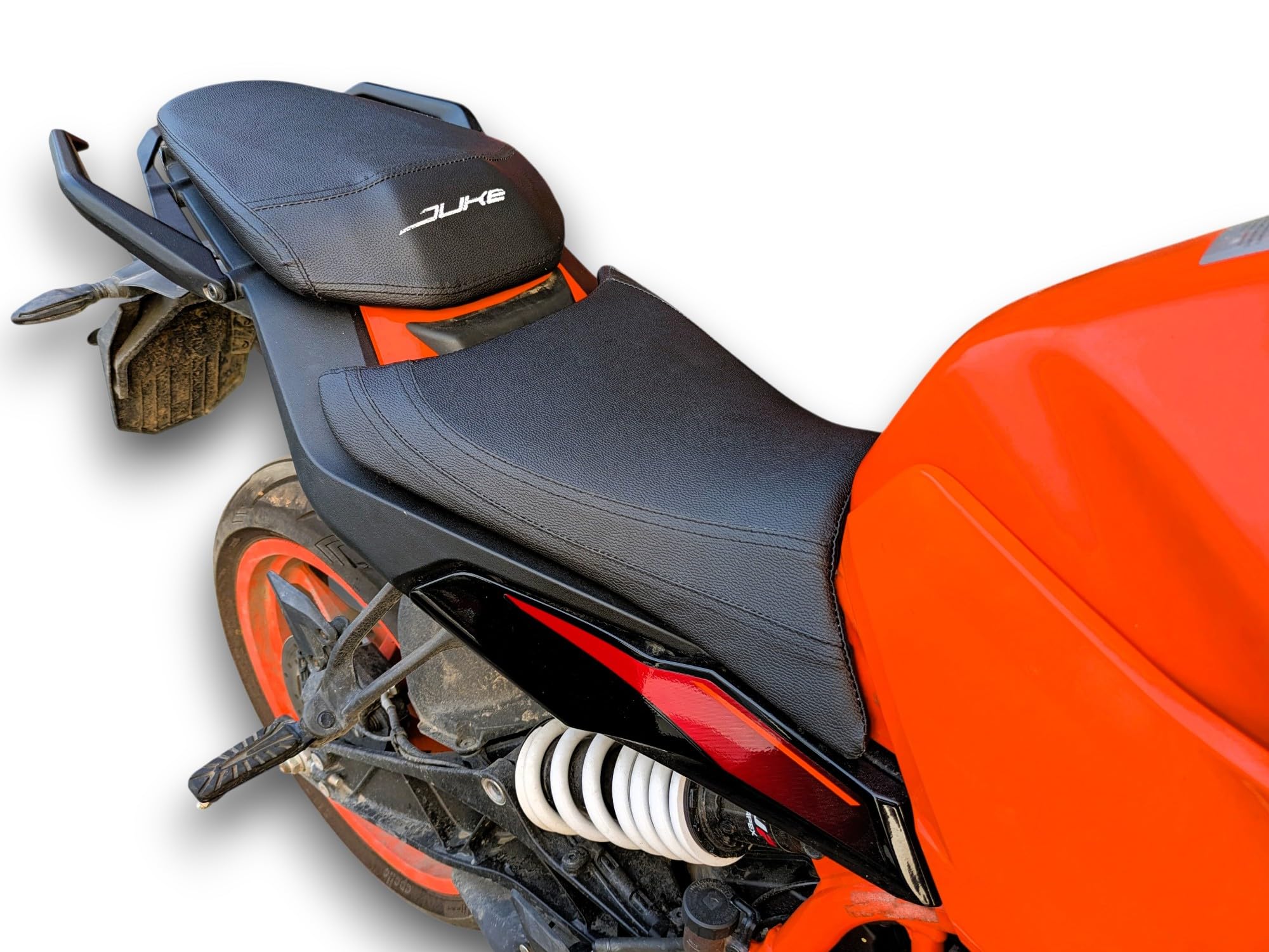 390 Duke SEAT Cover,PU Leather,Double Stitched,Soft Touch,Water Proof.Double Nylon Stitch.Black Colour-image-13