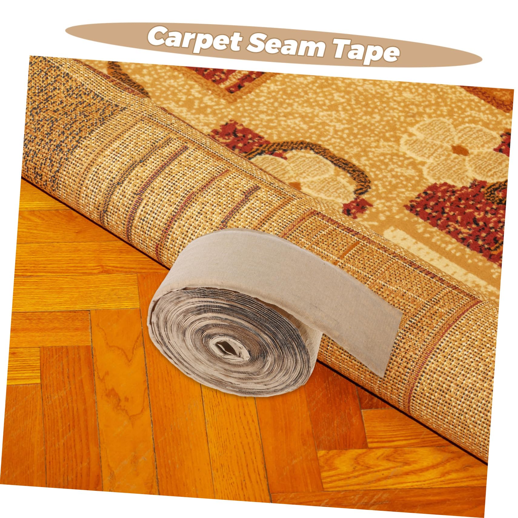 DOITOOL Cinta Adhesiva para Unir Alfombras, Agarre para Alfombras, Tira Térmica de Fibra de Vidrio Adhesivo Activado por Calor para Instalación de Costuras
