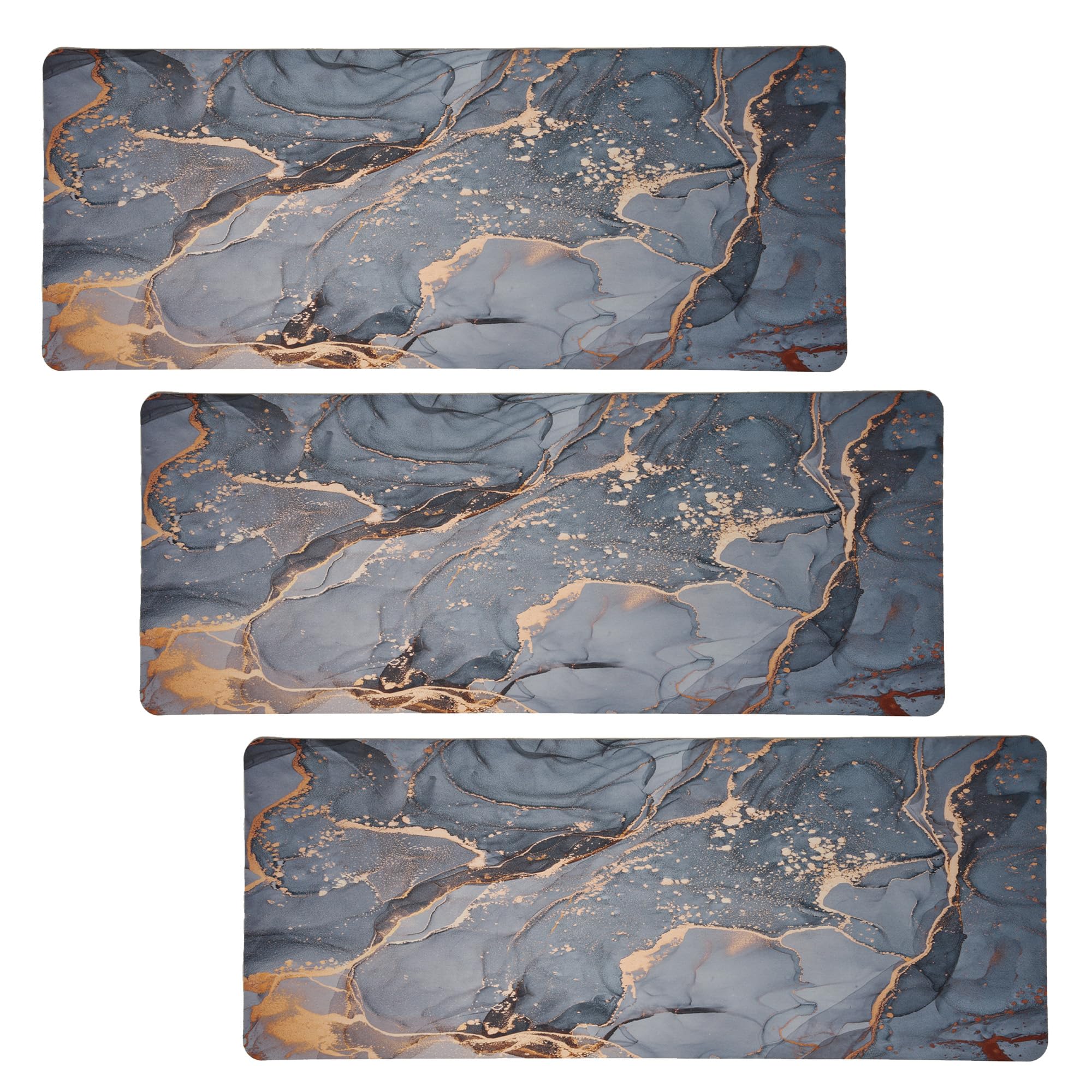 Heart Home Pack of 3 Bed Side Runner | Floor Carpet | 46x19 Inch | Floor Mat for Living Room | Carpet for Home | Runner for Bedroom | Carpet Rug for Entrance | Golden Marble | Grey (B0D2V2FJRW) Amazon Price History, Amazon Price Tracker