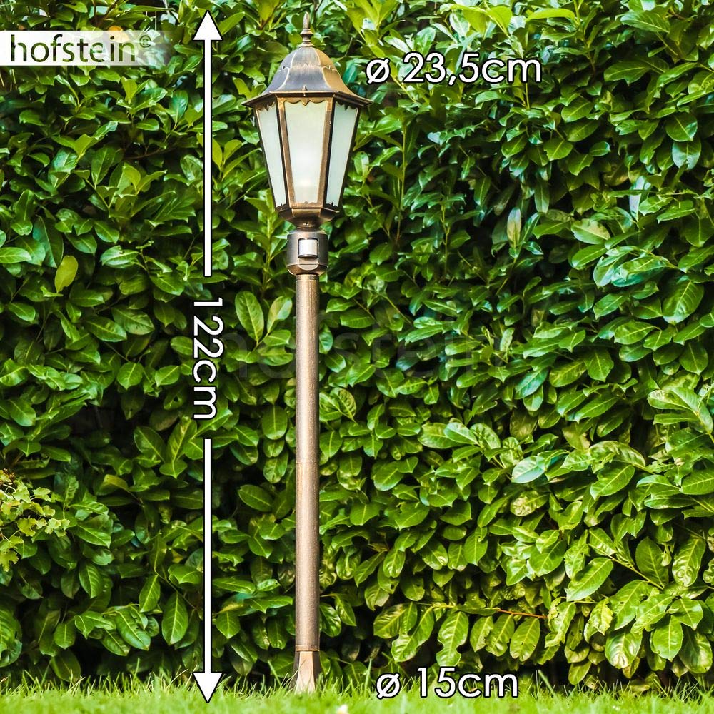 Buy Outdoor Post Light Hongkong Frost with Motion Sensor Lamp Post in