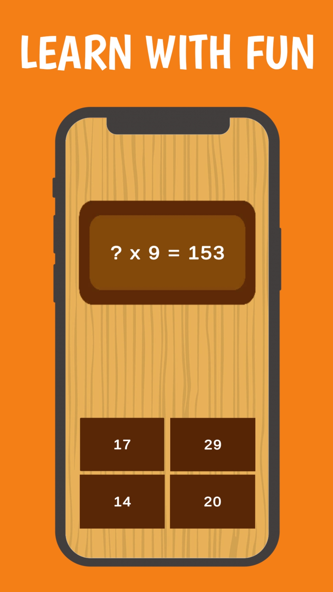Math multiplication times table game for Android