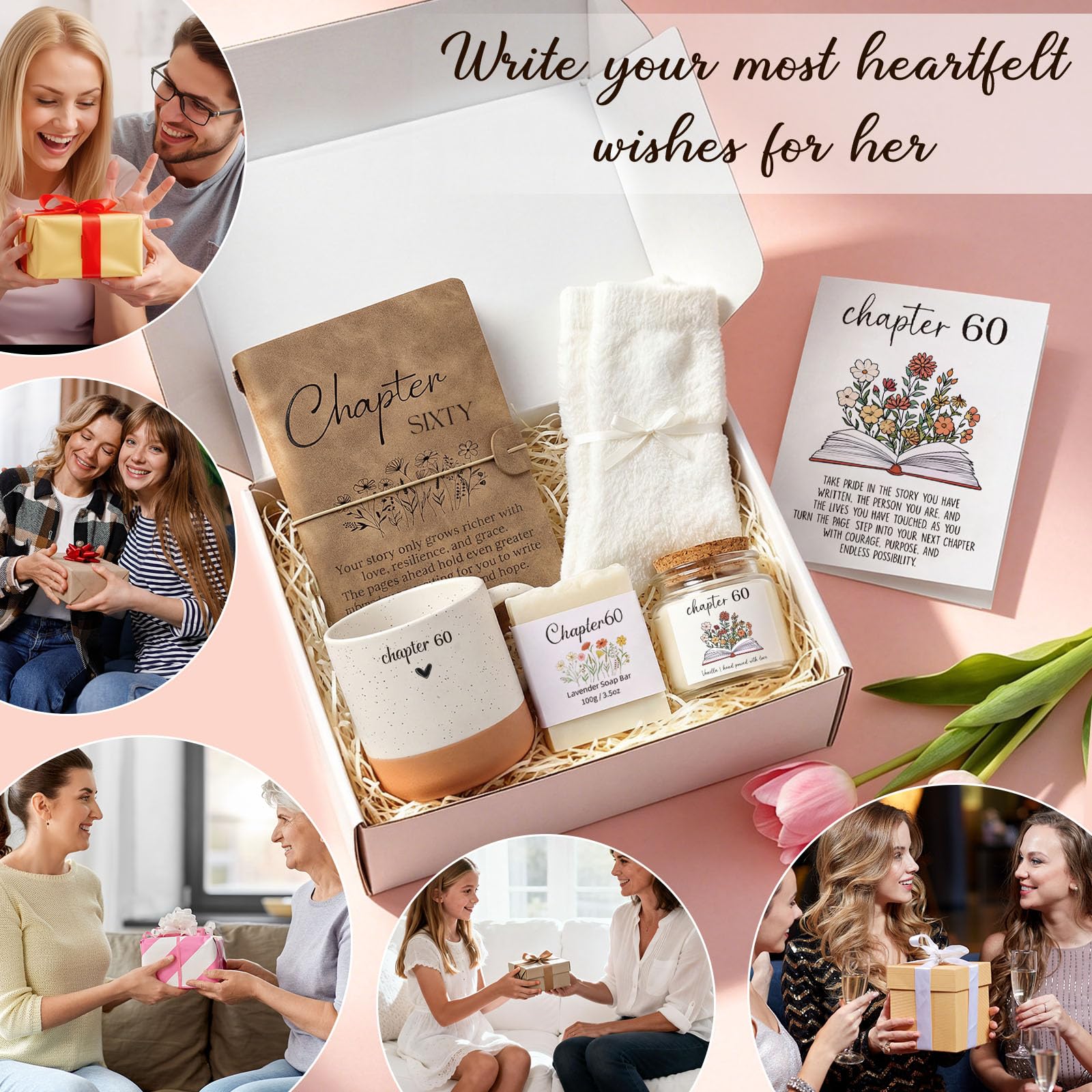 Giftota 60th Birthday Gifts for Women, 60 Year Old Birthday Gifts for Women Next Chapter Gifts for 60 Year Old Woman Gifts for 60th Birthday Woman Next Chapter 60th Birthday Gift Ideas