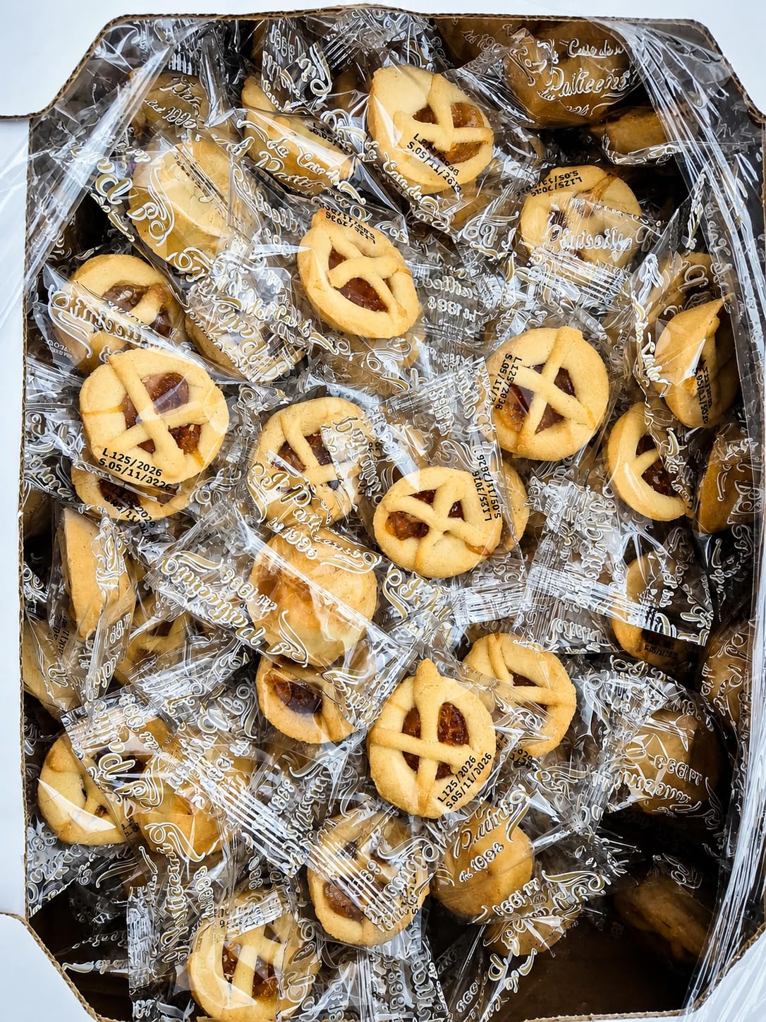Mini Crostatine all’Albicocca Monoporzione Biscotti Snack Dolci Confezionati Singolarmente Ideali per Colazione Merenda Buffet Feste e Pausa Golosa (1,7Kg)