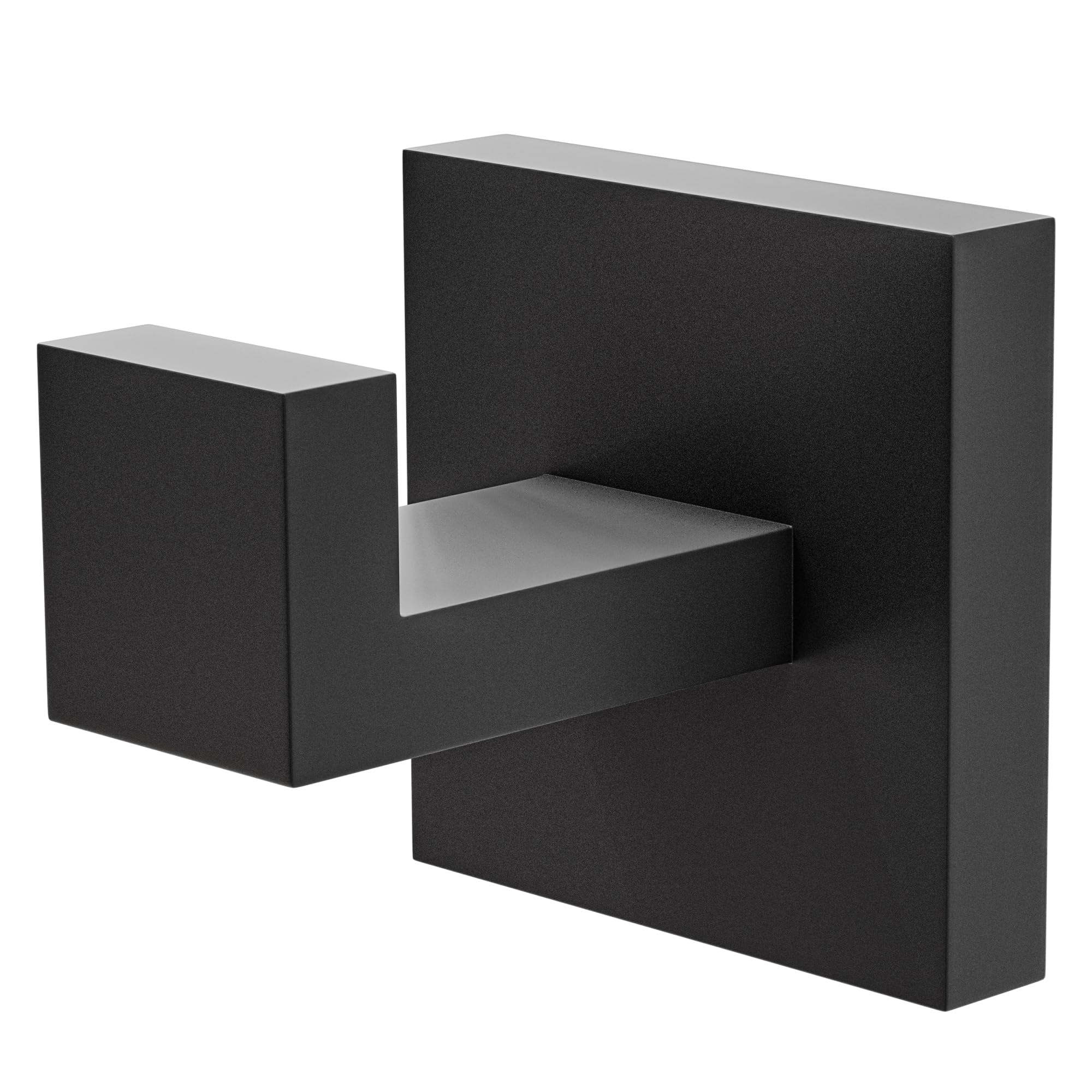 Amig - Bathroom Towel Hook Mod. Isla-4 | Wall-Mounted Towel Hook Screws Included | 55 x 55 x 55 mm | Stainless Steel | Matt Black