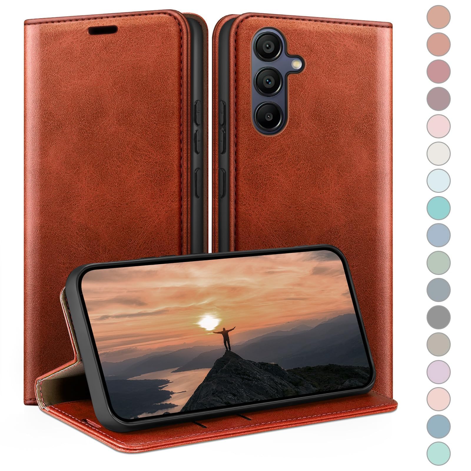 Coque pour Samsung Galaxy A54 en Cuir Premium avec Rabat - 7