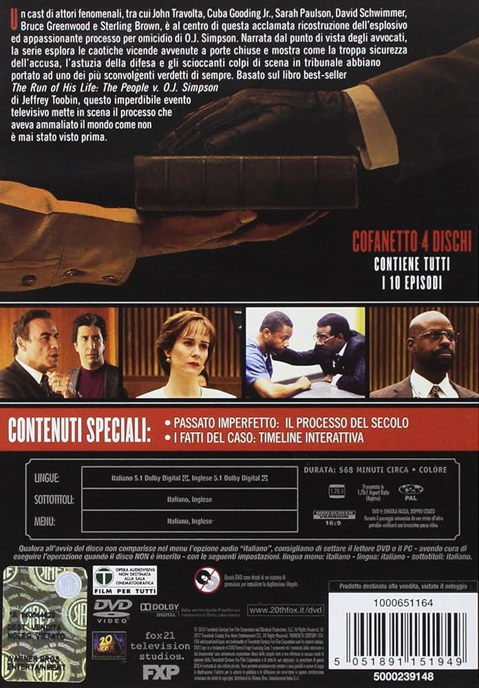 american crime story - il caso o.j. simpson (4 dvd) box set