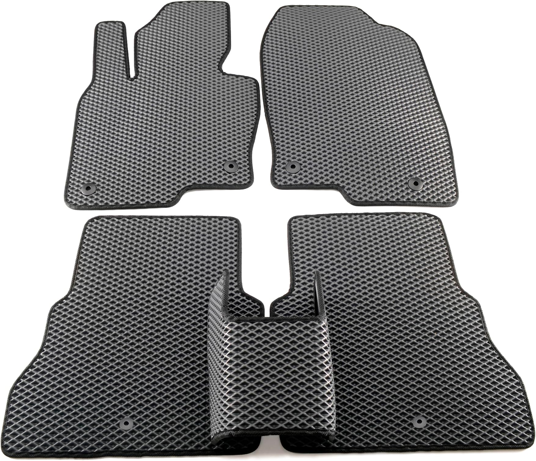 Custom Fit All-Weather Car Floor Mats for Lincoln MKX/Nautilus 2016—2023 - Durability and Easy-to-Clean Surface (Grey)