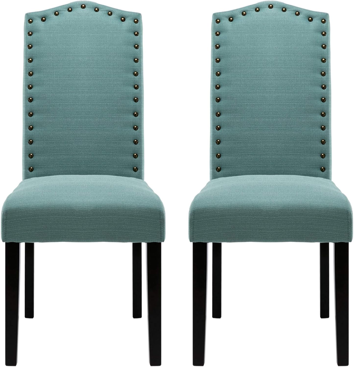 NOBPEINT Upholstered Dining Room Chair Set with Copper