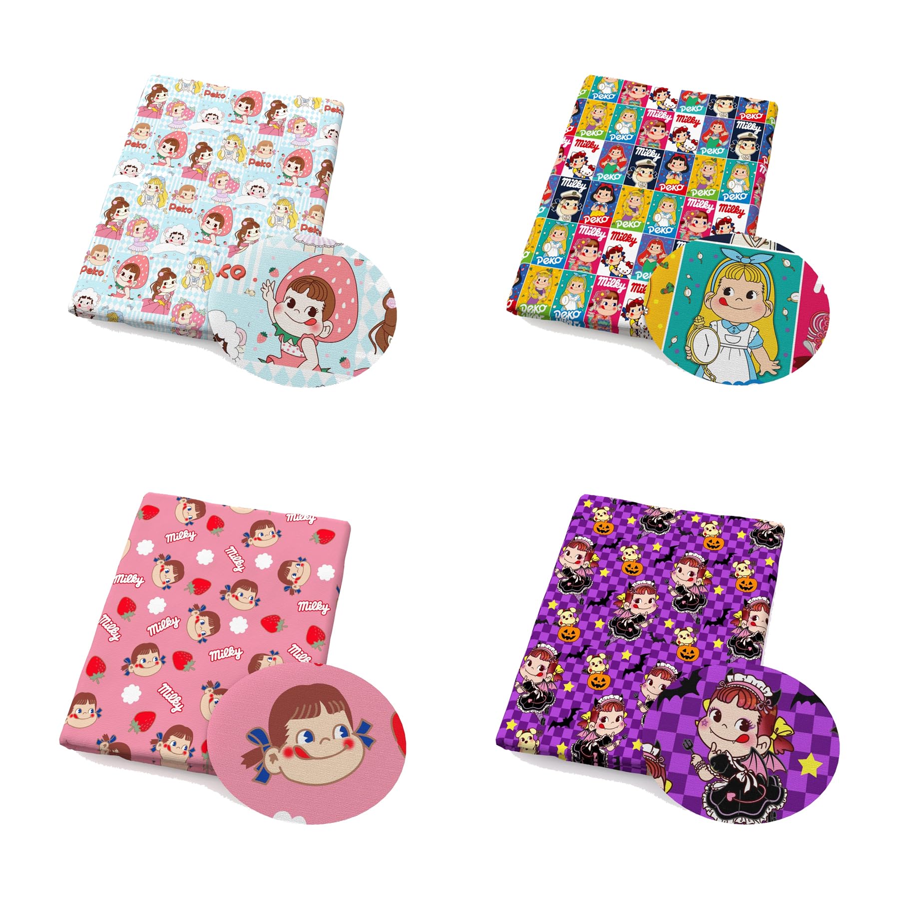 Amazon.co.jp: ペコちゃん 不二家 グッズ 8種柄 布 生地 ポコちゃん