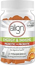 Align Energy & Immune Prebiotic + Probiotic Supplement Gummies, Citrus Flavored, 50 Count - coolthings.us
