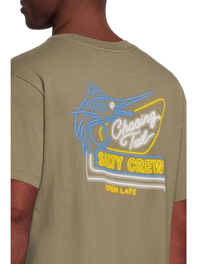 Olive Salty Crew Neon Sign Short Sleeve Tee