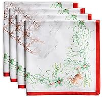 Vista 108 de Maison d' Hermine Servilletas de tela 100% algodón peinado de alta calidad, decorativas, lavables, juego de 4 servilletas para el hogar, cocina