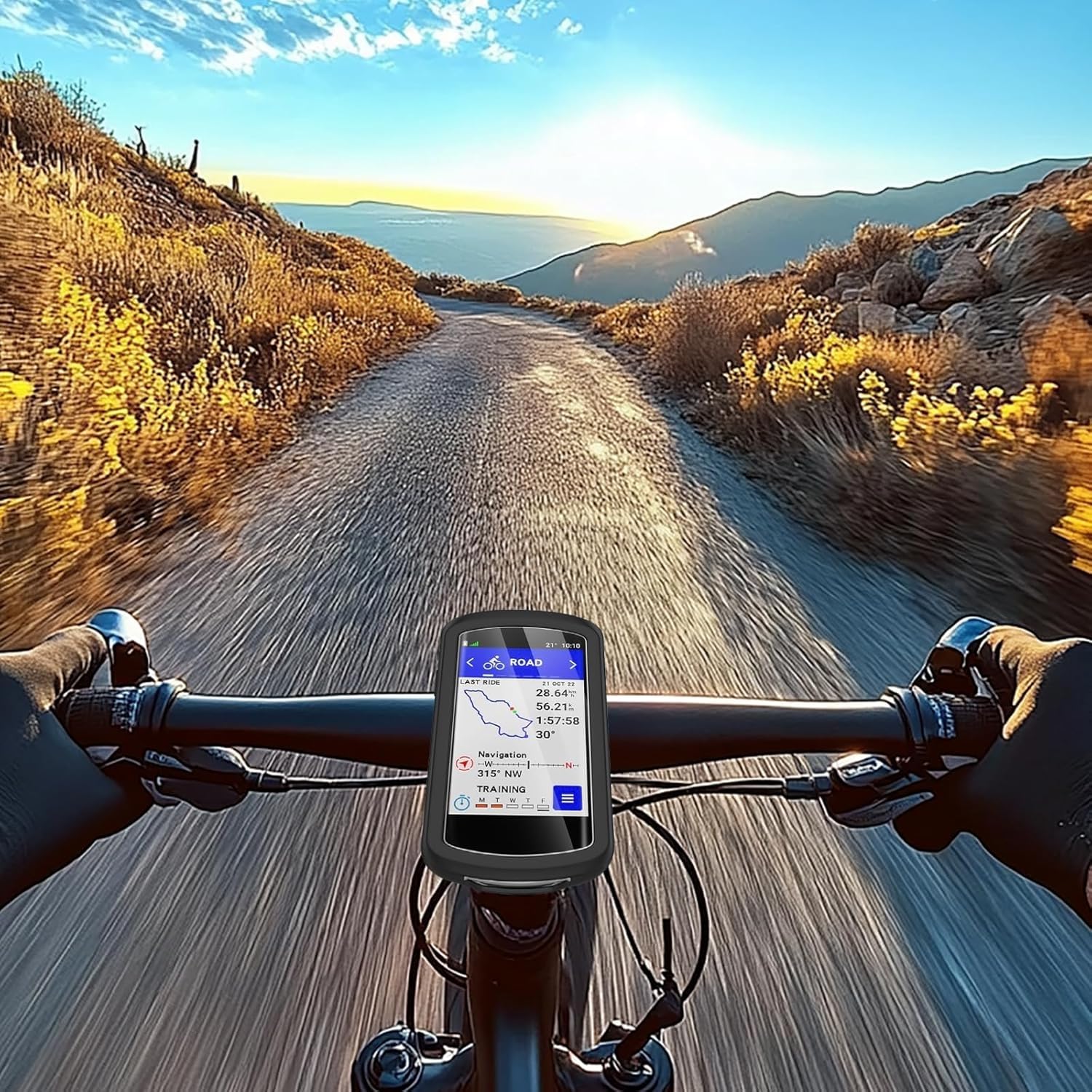 Custodia per Garmin Edge 530 + 2 Fogli di Protezione, Custodia in Silicone Morbido Antishock per GPS Bici Ciclismo Touring, Protezione Completa Della Cassa per Garmin Edge 530, Nero