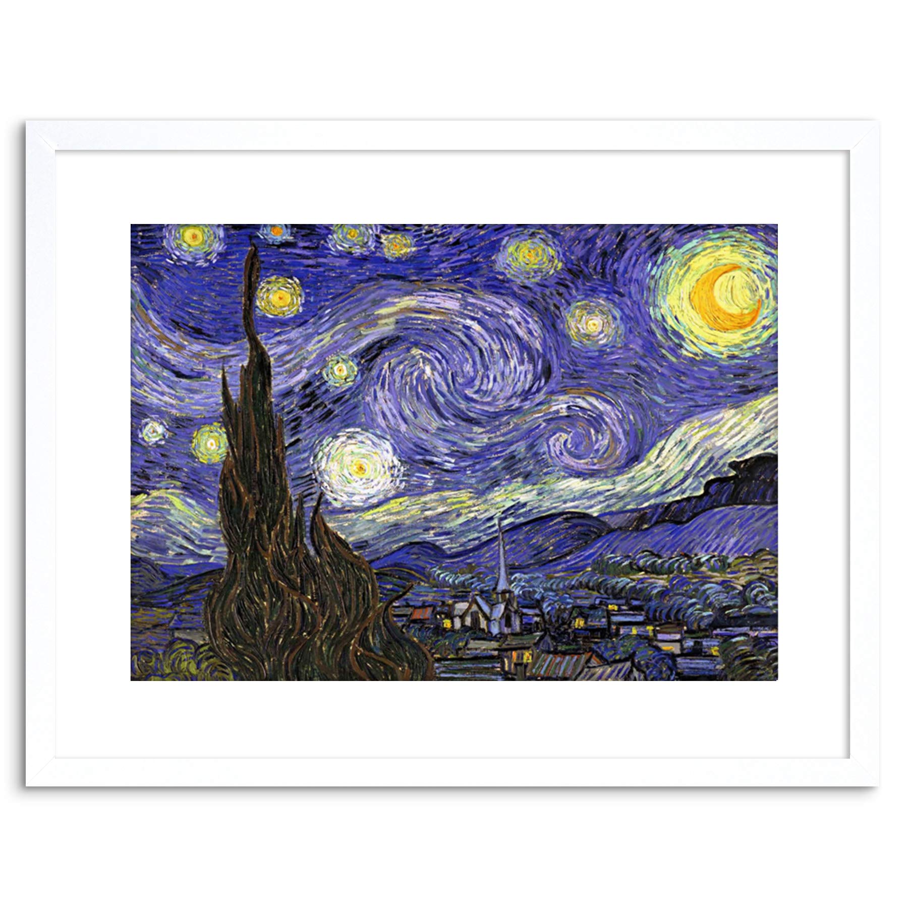 Wee Blue Coo Vincent Van Gogh Starry Night Old Master Framed Wall Art Print