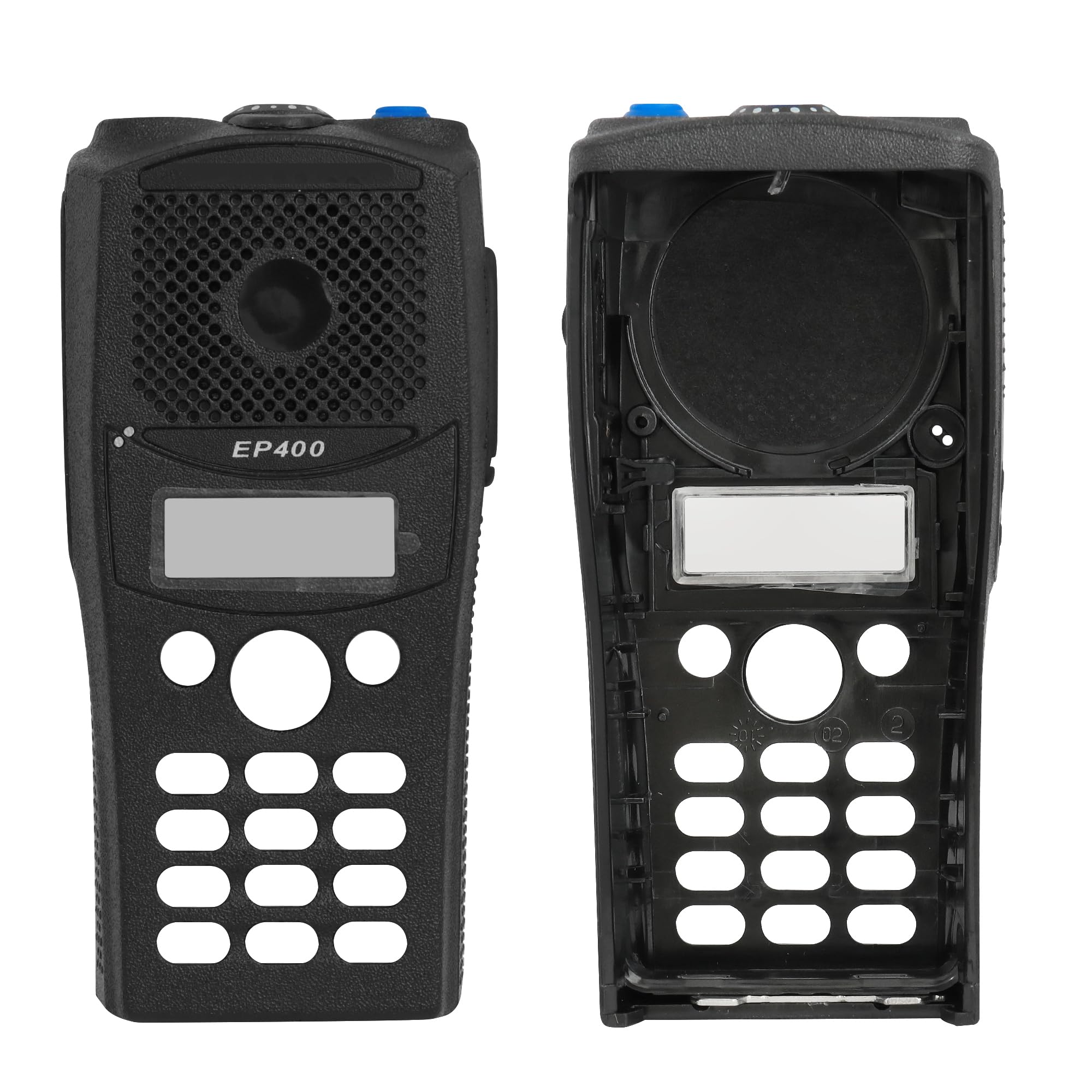 biemotwoway Replacement Full-Keypad Housing Kit for EP450 Radio - Black Front & Back Case Cover (NOT for PR400)