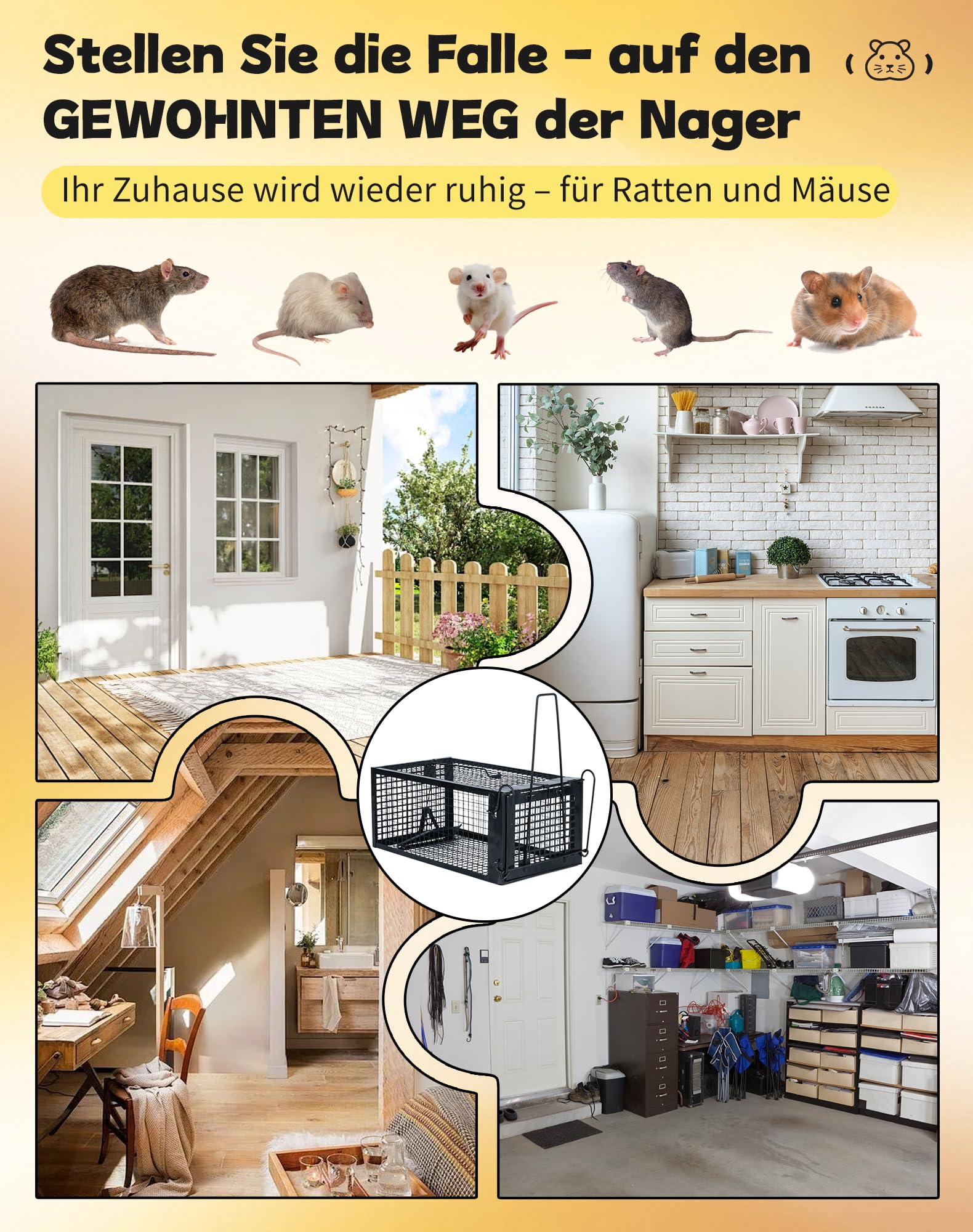 2X Piege a Rat Pièges à Rats Exterieur XXL