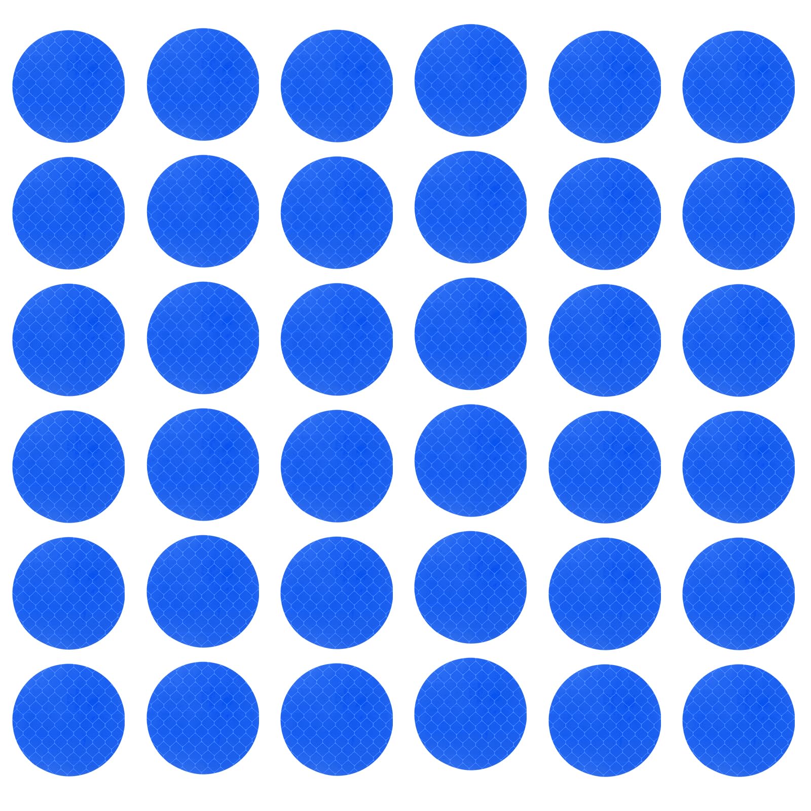 PATIKIL Reflective Stickers (Round, Blue) (50 Pcs) High Visibility Safety Reflective Tape Adhesive Waterproof Warning Strips for Car/Motorcycle/Helmet/Trailer Truck — image 1
