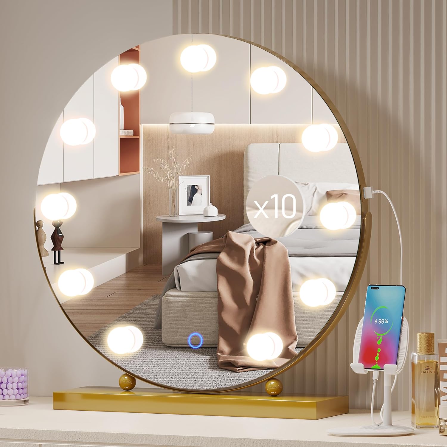 LVSOMT Hollywood Vanity Makeup Mirror Lights,5X