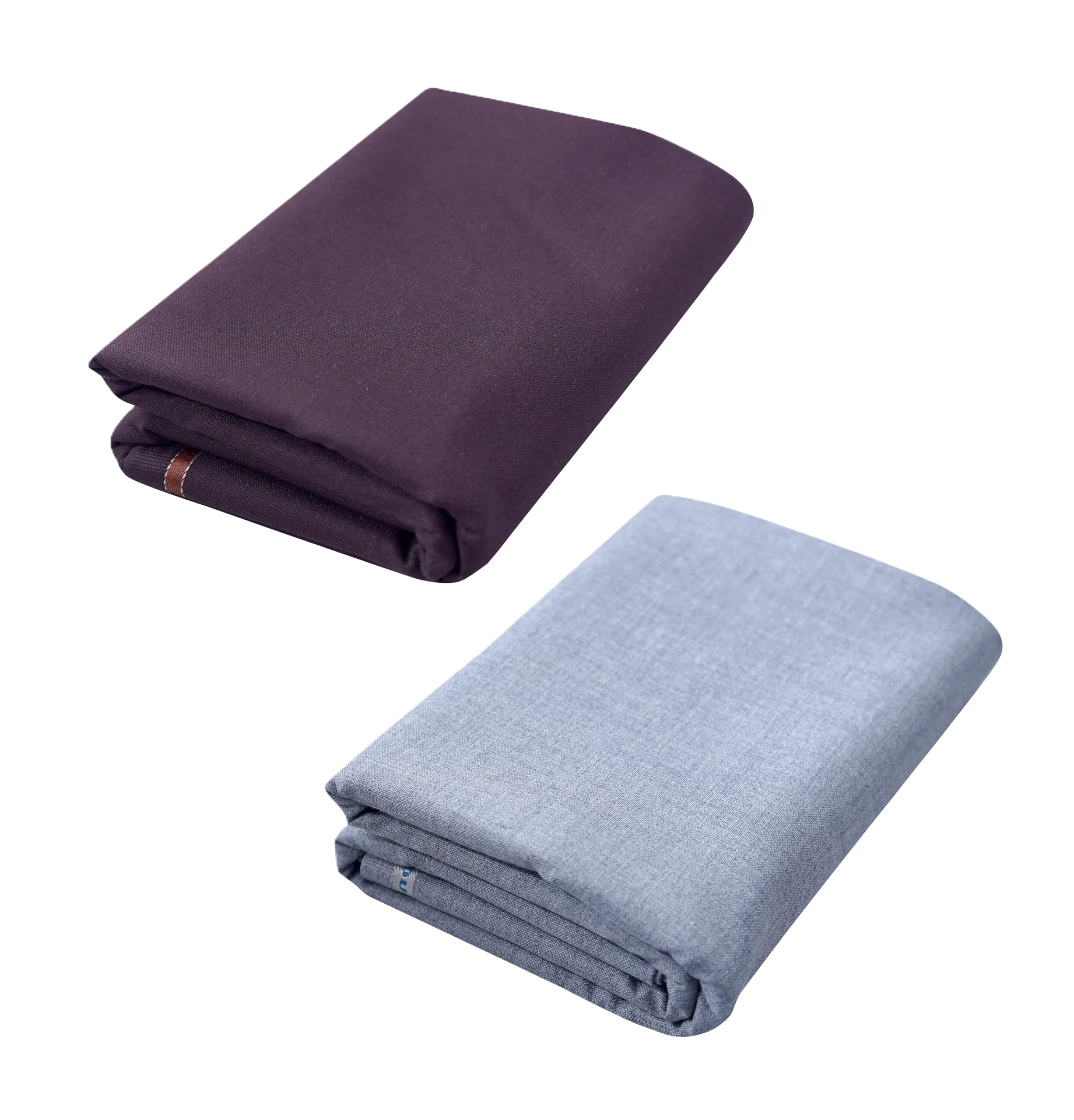 Premium Cotton Blend Trouser Fabric for Men, Unstitched, 1.3 Metres, Solid, Pack of 2-image-47
