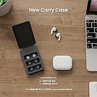 Vista 3 de Almohadillas de espuma viscoelástica prémium para AirPods Pro 1° y 2° generación, 3 pares, versión Black Magic 6.0, cómodas, seguras, mejor