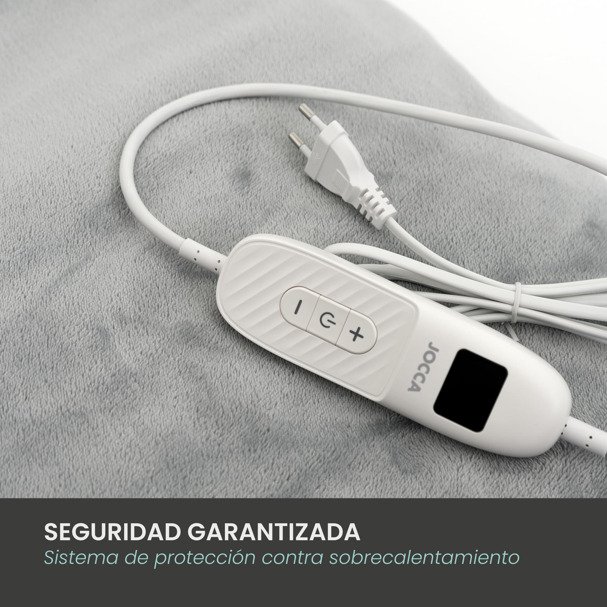 JOCCA – Manta Eléctrica con 9 Niveles de Temperatura, Temporizador 1–9h, Protección Sobrecaliemiento y Mando Extraíble | Tejido Suave y Lavable – Diferentes Modelos, Tejidos y Pesos (1,6 Kg)