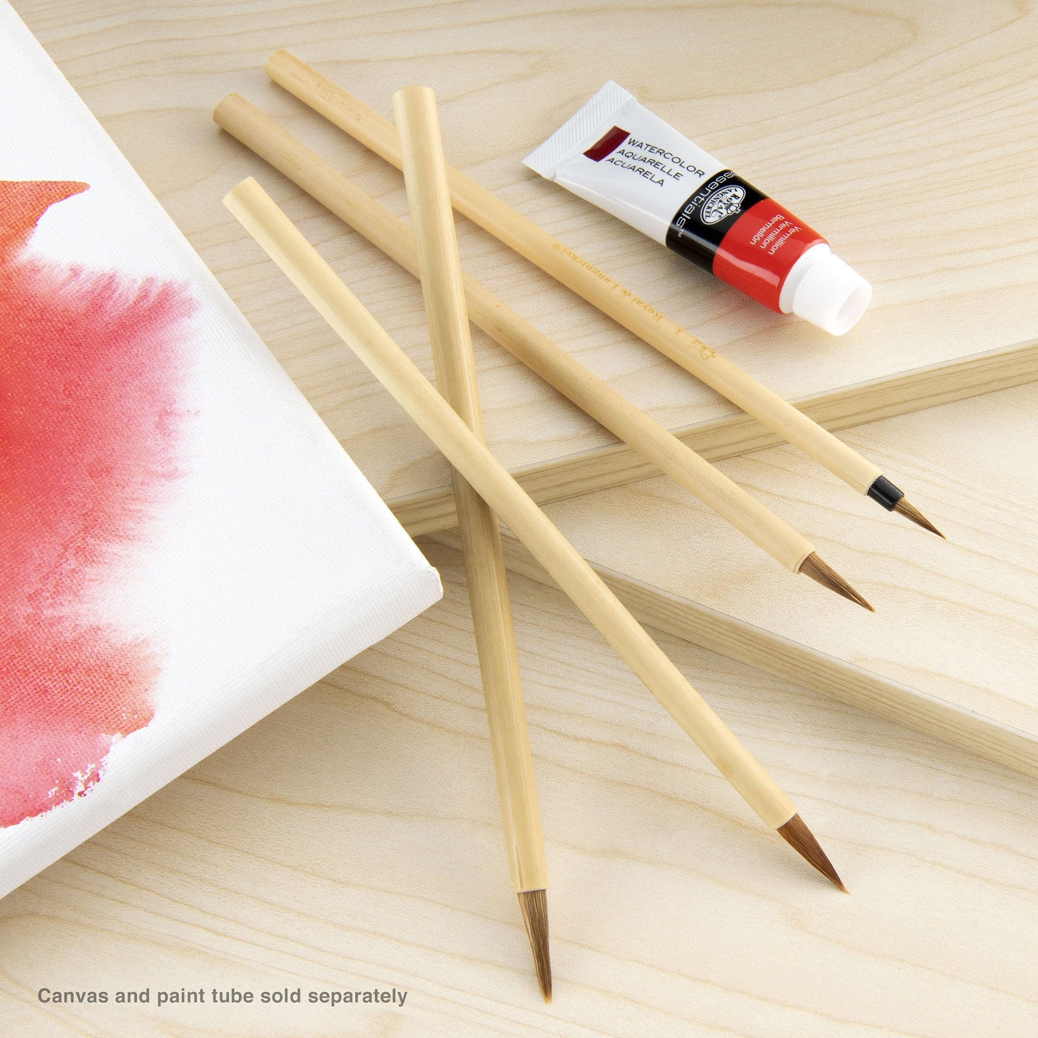 Royal & Langnickel RSET-9149 Royal Zip N' Close Brown Bamboo 4-Piece Brush Set, 10.5 x 2.9 x 0.5 - Image 5