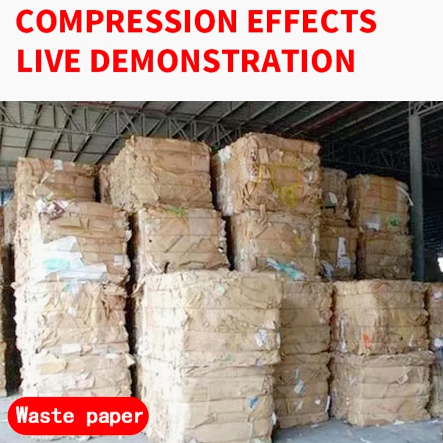 Vertical Hydraulic Baler Machine for Waste Paper & Cotton – Heavy Duty Recycling Baling Press for Cardboard, Textile & Plastic, High Density Trash Compactor for Warehouse, Farm & Industrial Use