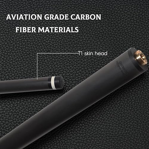Miniatura 6 de 100% Carbon Fiber Shaft, Black Technology Shaft of Pool Cue Front Part for Billiard Play/Break/Snooker Cue Shaft with Foam- 737 mm,745mm,765mm