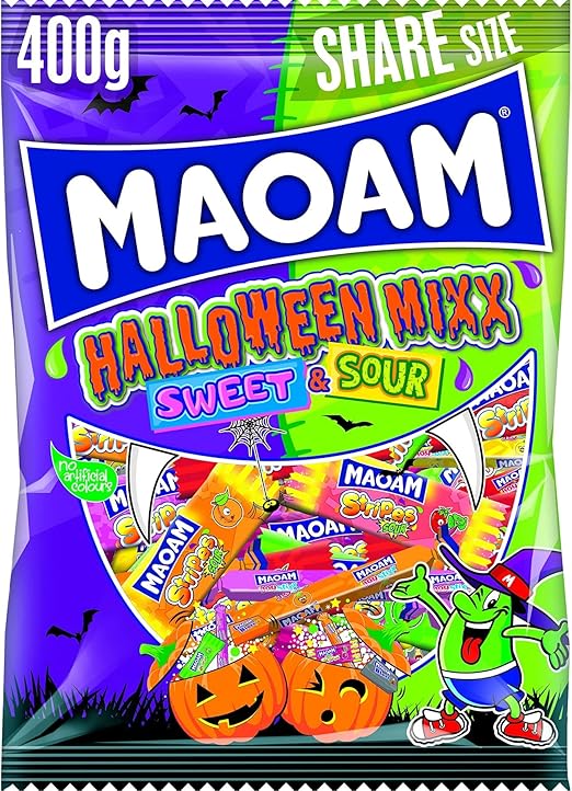 Maoam Halloween Sweet And Sour Mixx 400G Individually Wrapped Bulk