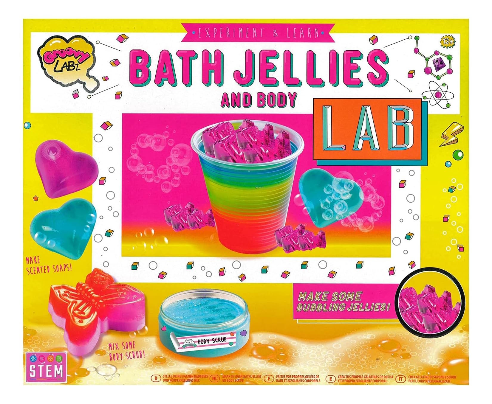QuickdrawKids Make Your Own Bath Soap Jellies & Body Scrub Activity Experiment Lab Craft Kit