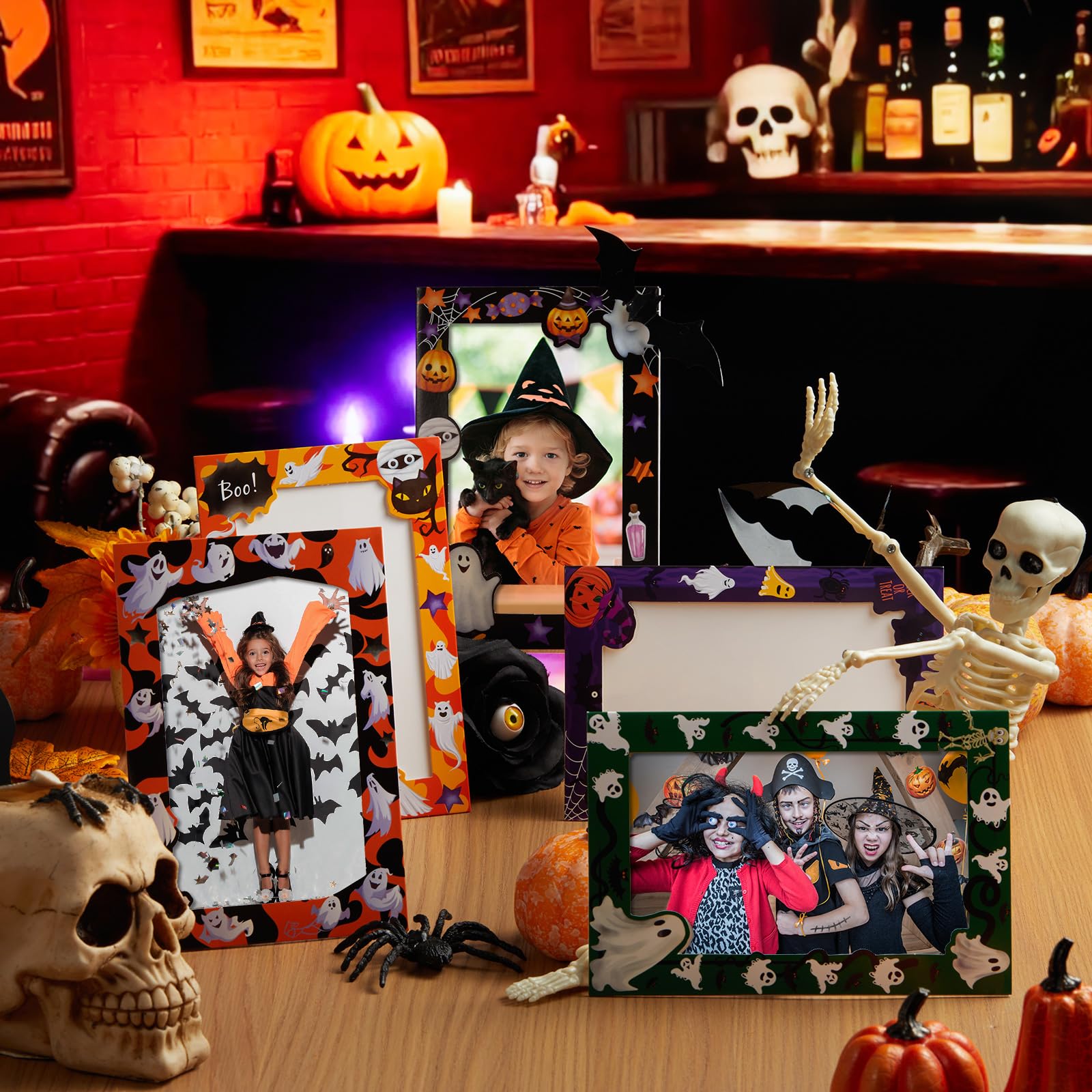 【ミニチュア】ハロウィン額縁ポスター2枚セット✽handmade Amazon.com - AmazingSpark 50 Pack Halloween Ghost Picture Frame 4