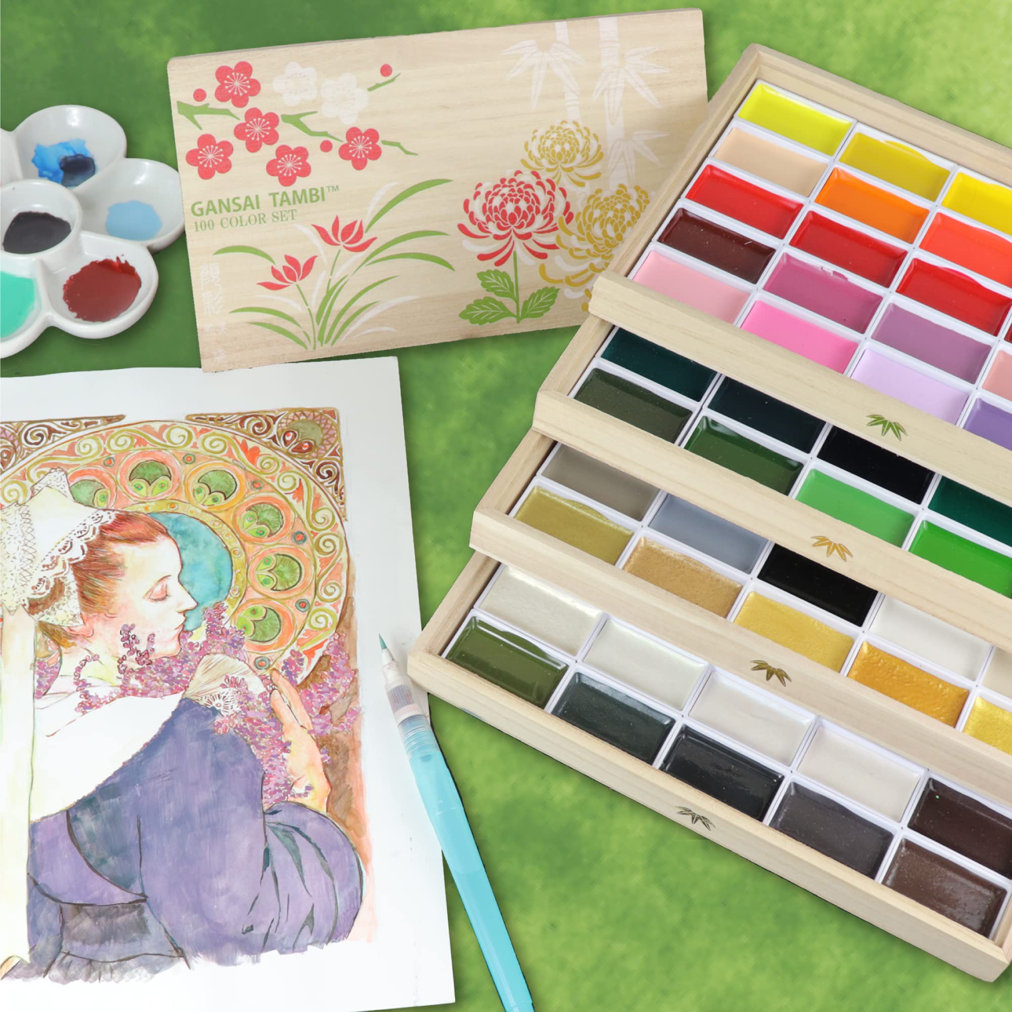 Kuretake Gansai Tambi Aquarell-Set (100-Farben-Set)