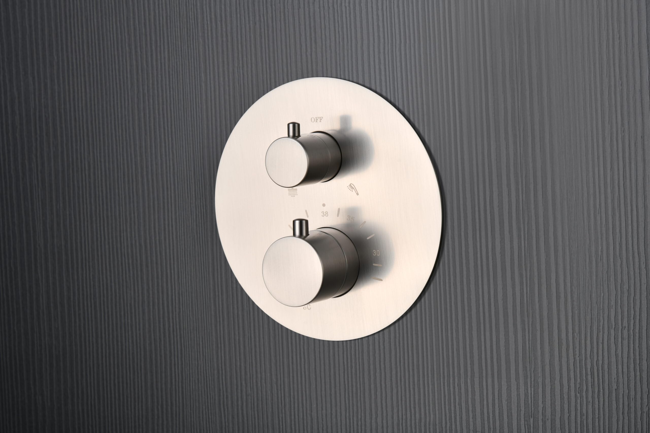 IMEX GTM039/NQ MONZA Grifo Termostático Ducha Empotrado Color Níquel Cepillado