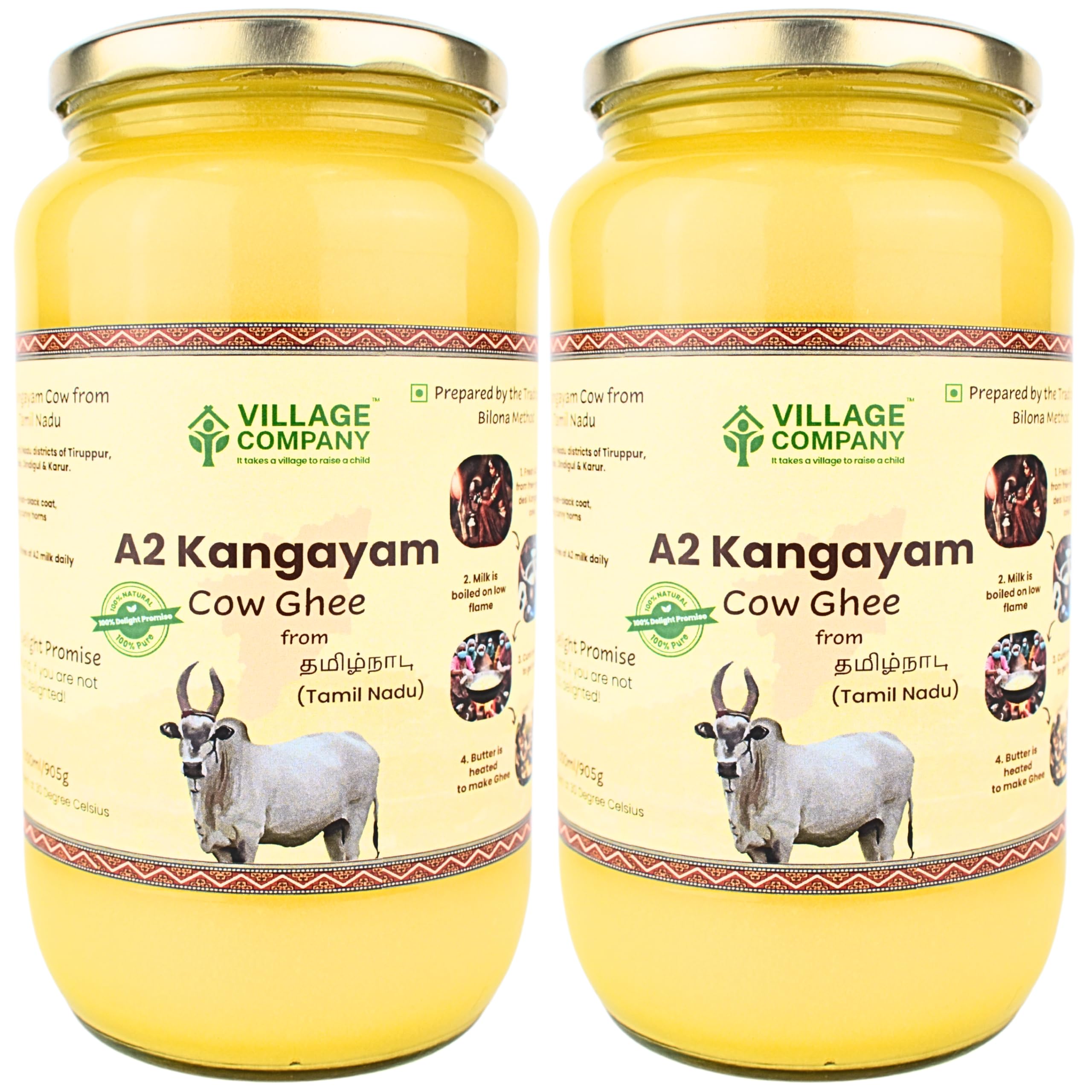 See full amazon price history chart for VILLAGE COMPANY A2 Bilona Desi Cow Ghee | Bilona Method | Premium, Organic, Traditional | Grass Fed | Kangayam Desi Cow | Lab-Certified | Glass Jar 1 Litre (Pack of 2) VILLAGE COMPANY A2 Bilona Desi Cow Ghee | Bilona Method | Premium, Organic, Traditional | Grass Fed | Kangayam Desi Cow | Lab-Certified | Glass Jar 1 Litre (Pack of 2) (B0D3TNRMFK) Amazon Price History, Amazon Price Tracker