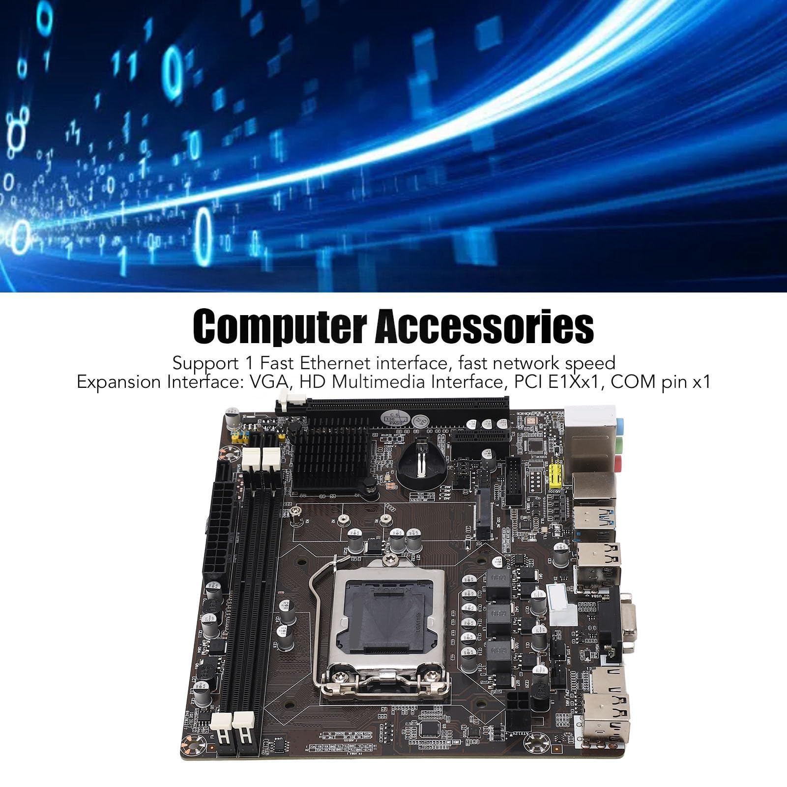 Gamingowa Płyta Główna DDR3, Komputerowa Płyta Główna do Procesorów Corei7, I5, I3 (LGA1155) 2 Interfejs Sieciowy DDR3 100M