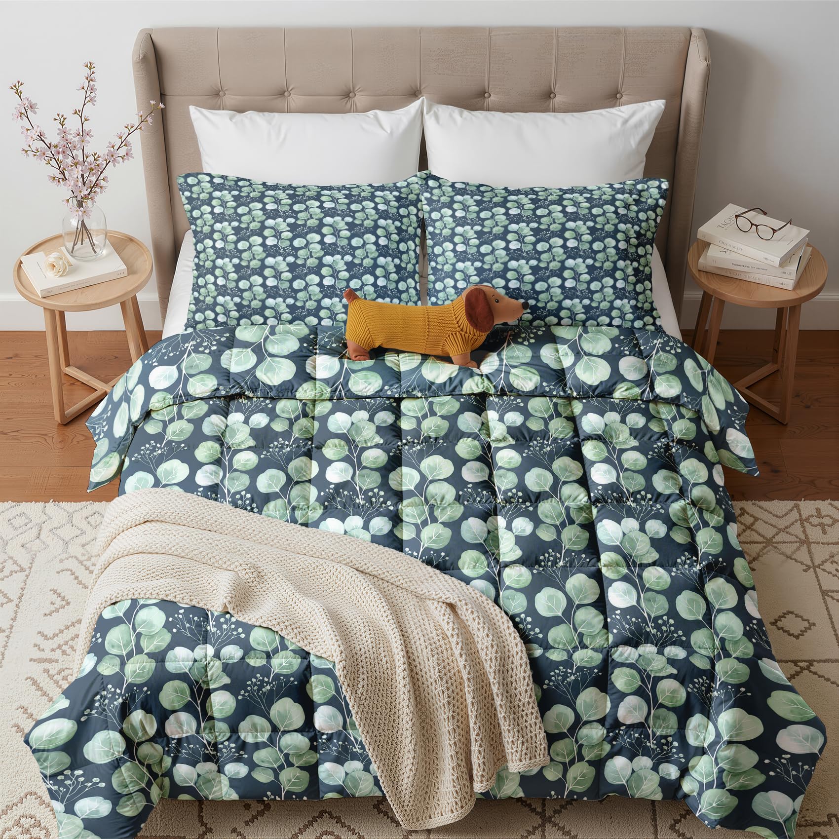 GEDAEUBA Eucalyptus Leaves Coverless Duvet Single 10.5 Tog