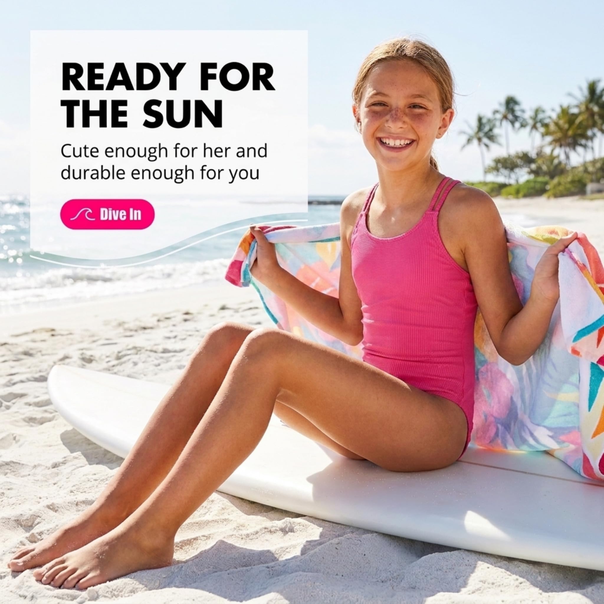 Kanu Surf Reese Lsf 50+ - Traje de Baño para Playa Y Deporte Traje de baño de una Sola Pieza Niñas