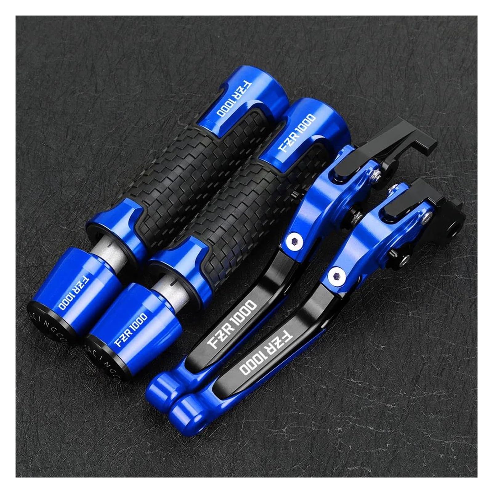 AOBEYO Motorcycle Control Levers for Yamaha FZR1000 Genesis 1987 1988 Brake Clutch Lever Handlebar Grip Ends(5)
