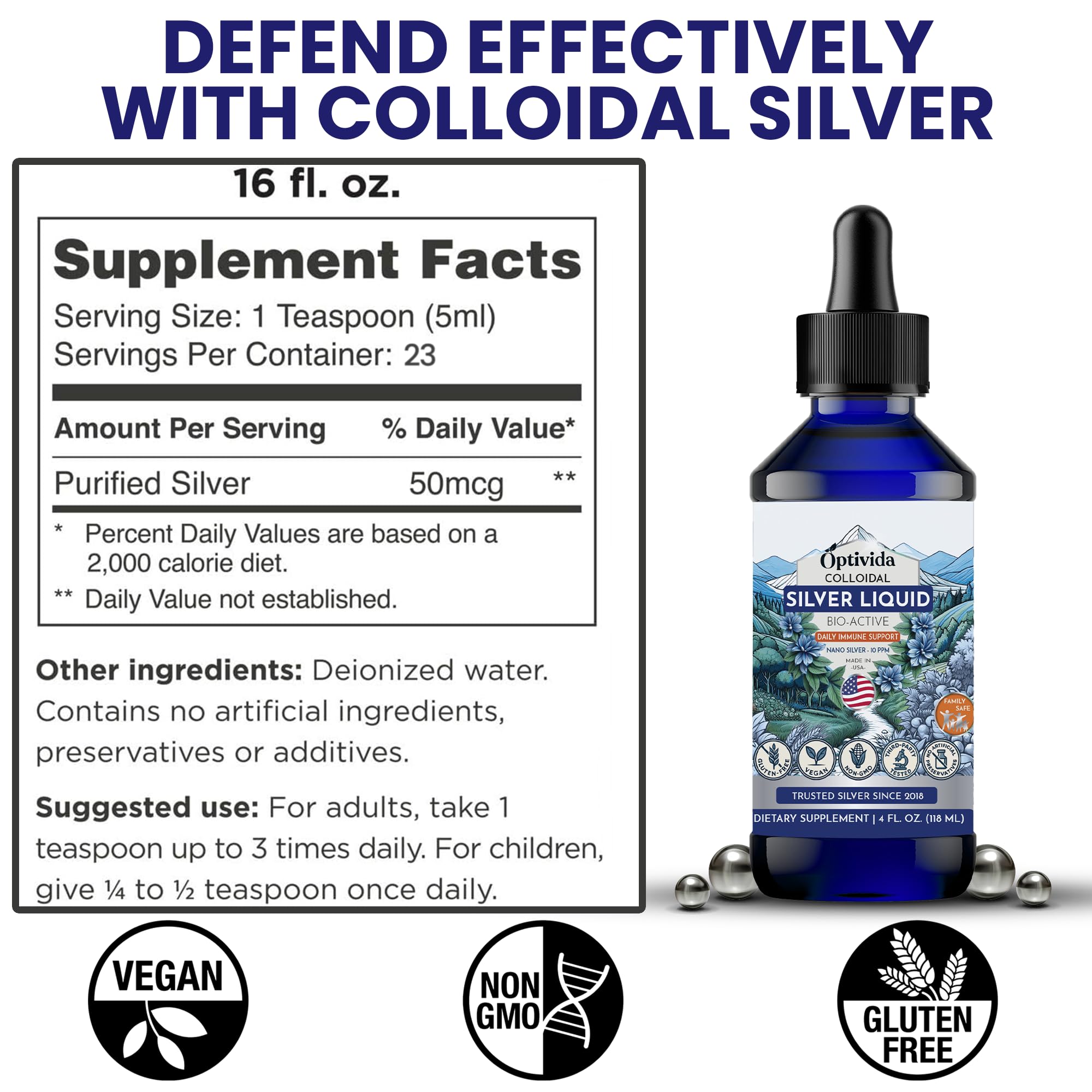 Nano Colloidal Silver Liquid, 10 PPM Liquid Silver Immune Support - 4 Oz — Amazon image 9