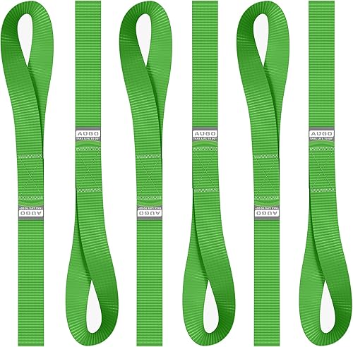 Miniatura 16 de AUGO Correas de amarre suaves – capacidad de carga de 1,500 libras y resistencia a la rotura de 4,500 libras – paquete de 6 – bucles para asegurar