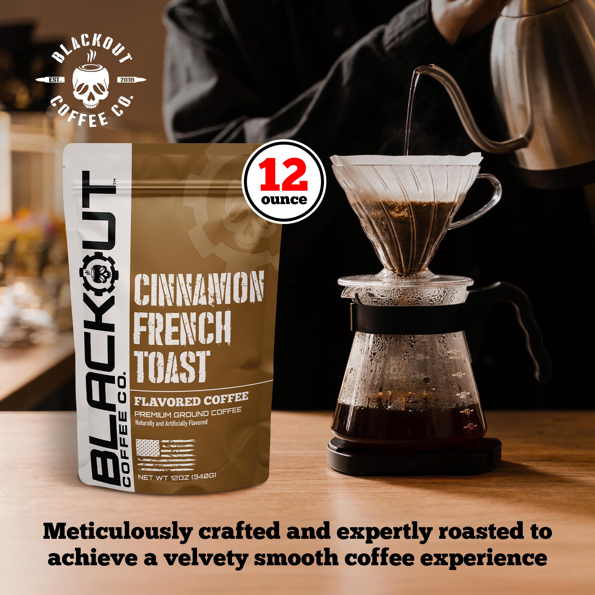 Blackout Coffee Cinnamon French Toast Gemahlener Kaffee, 340 ml