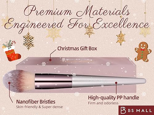 Vista 13 de BS-MALL Juego de brochas de maquillaje, 18 piezas, base sintética de alta calidad, correctores de polvo, sombras de ojos, brochas de maquillaje