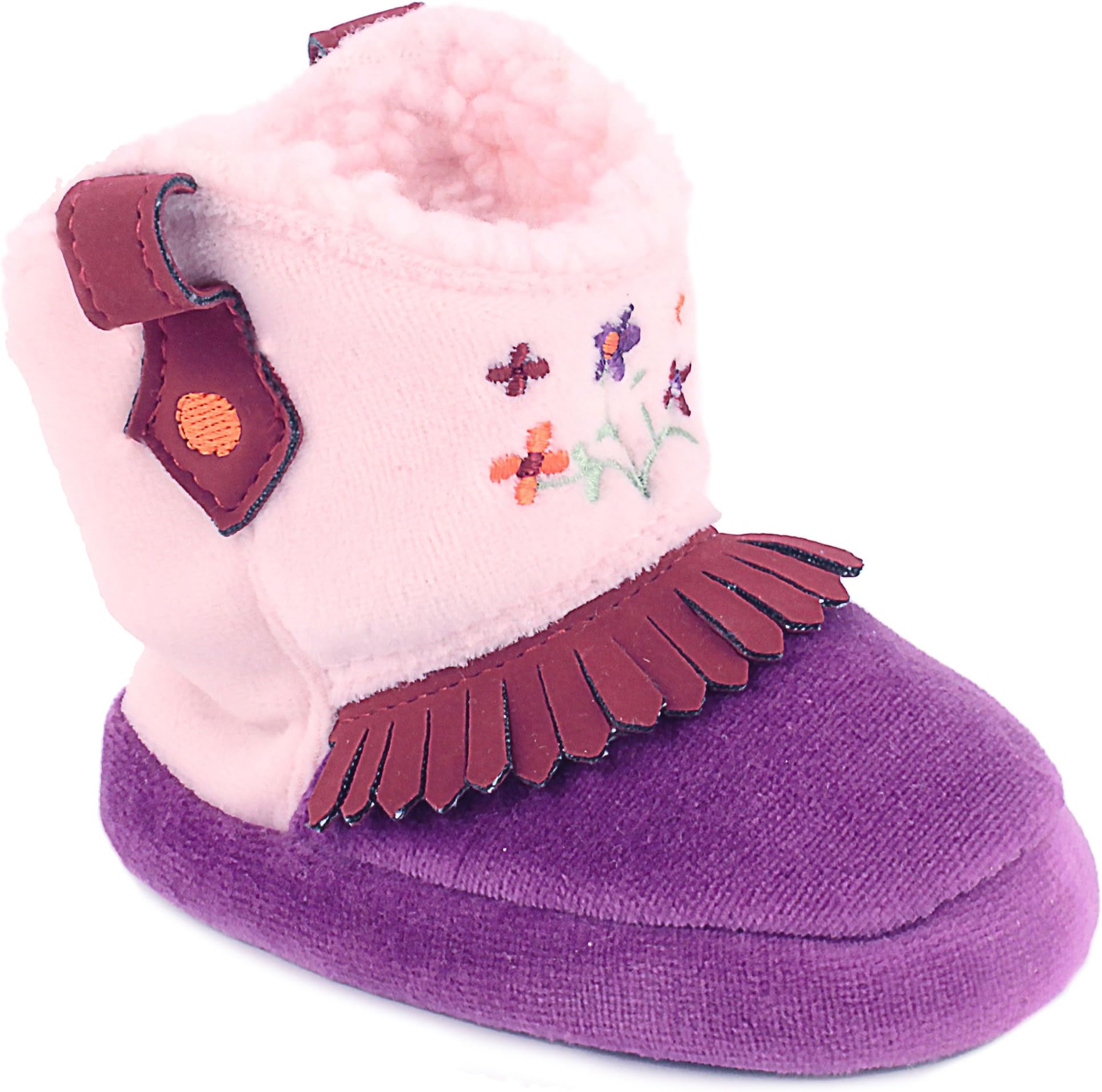 Wee Kids Unisex Boy Cowboy and Girl Cowgirl Western Slipper Baby Boots