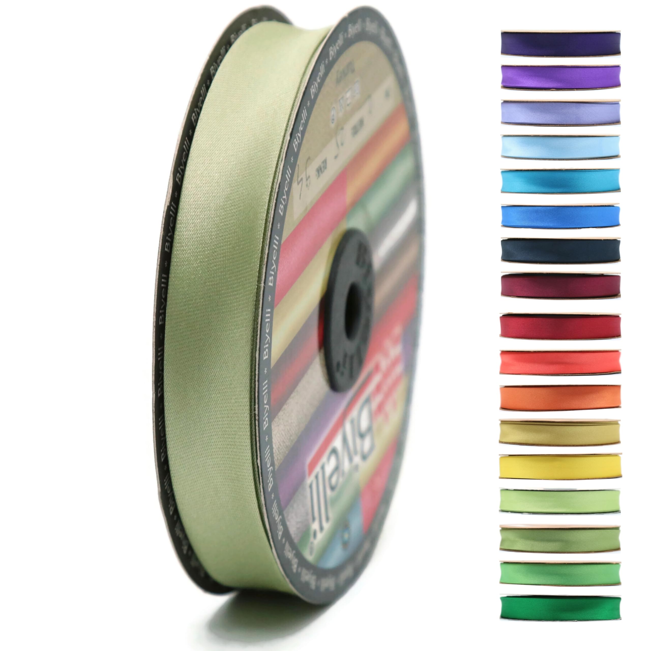 Fold Satin Bias Tape - 99+ Colors - 3/4 Inches Wide - 27 Yards - Fold Satin Binding Bias Ribbon Fabric Piping Bias Binding Tape for Sewing Clothing DIY BYS94