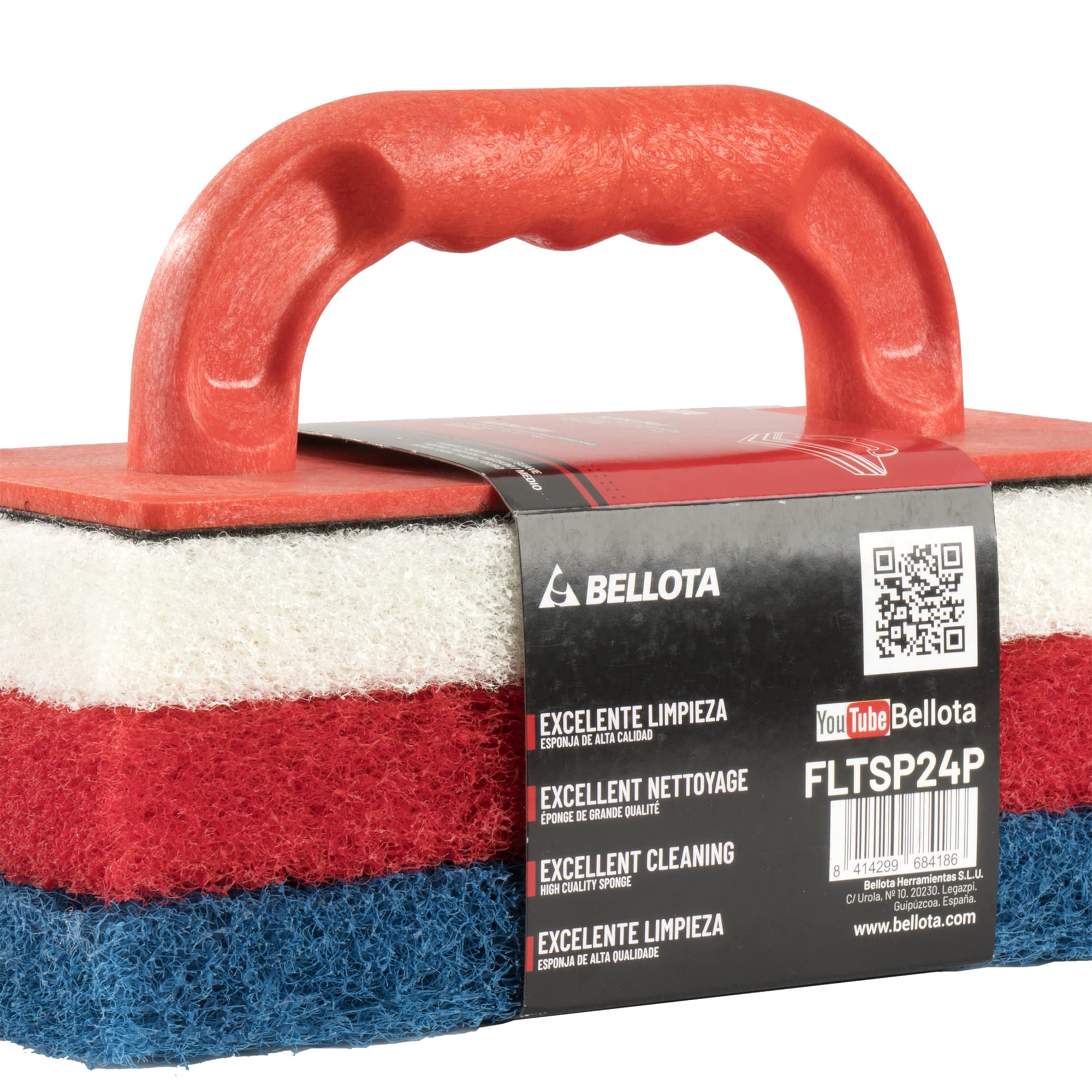 Bellota FLTSP24P - Talocha estropajo para limpieza epoxi, Rojo