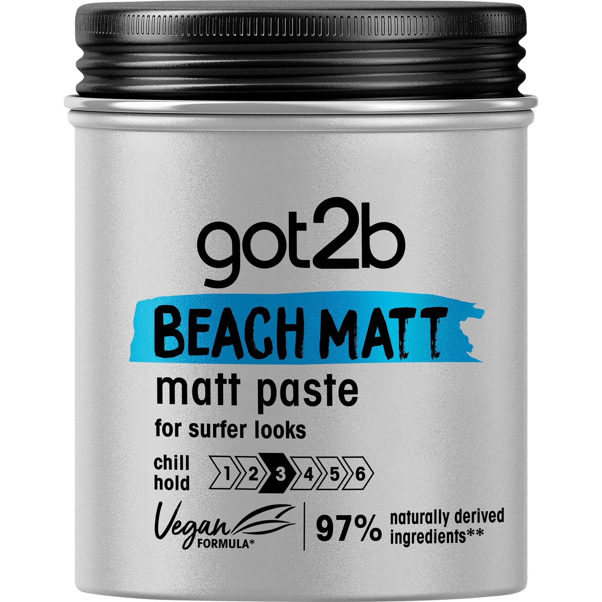 6 x Schwarzkopf Got2b Beach Matt Surfer Look Matt Paste 100ml by Schwarzkopf