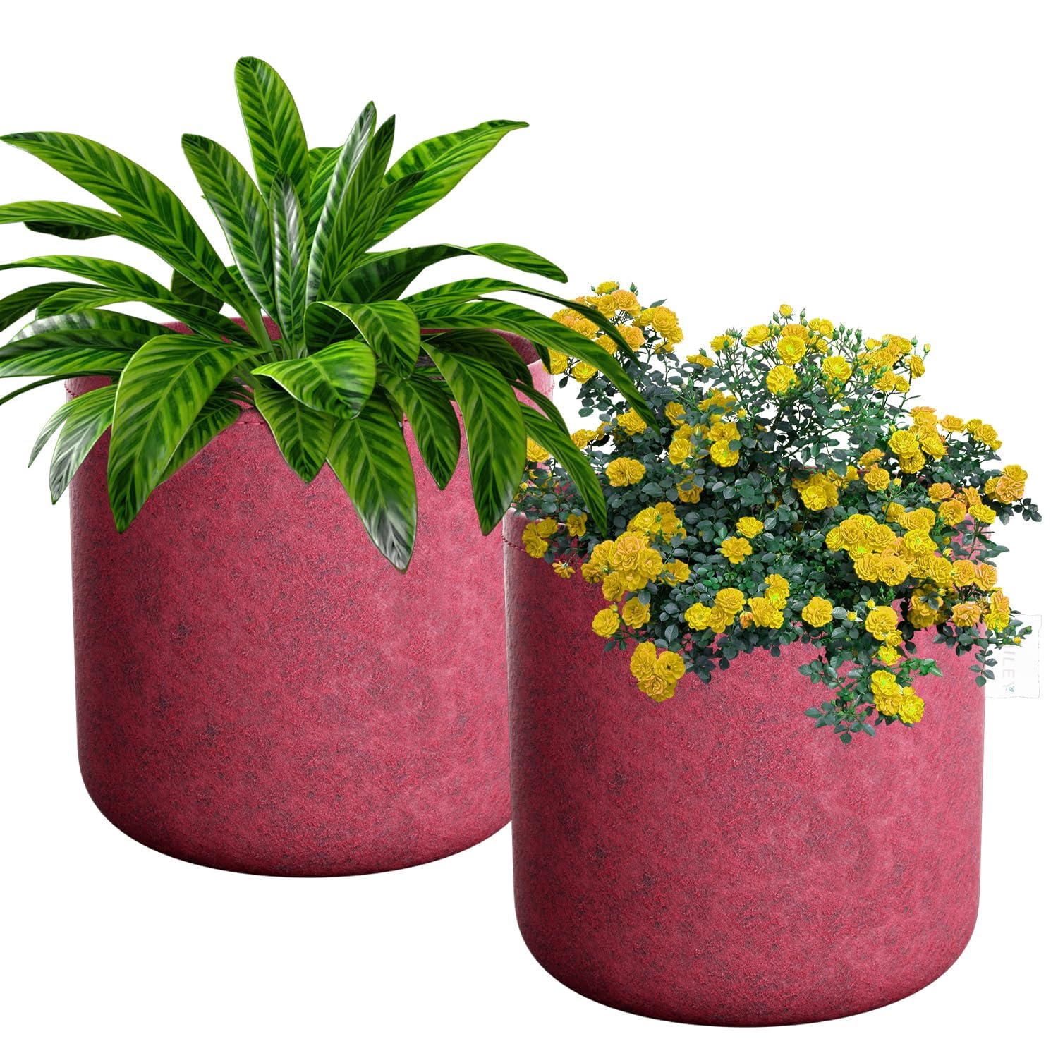 Oriley Grow Bag Heavy Duty Geo Fabric Plant Pot Lightweight Bags Ideal for Gardening Balcony Terrace (Red, Round, 300 GSM 6 x 6 inch Pack of 2) (B0C3MKVC15) Amazon Price History, Amazon Price Tracker
