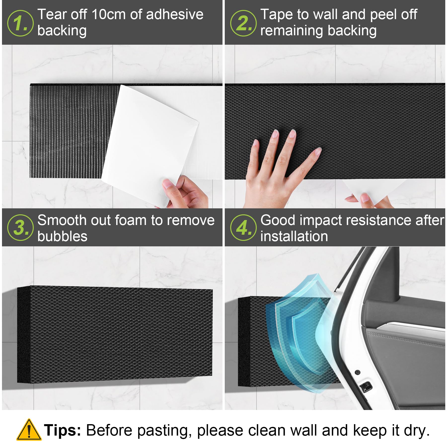 Snapklik.com : ToLanbbt 4P Garage Wall Protectors 1.18 Ultra Thickness ...