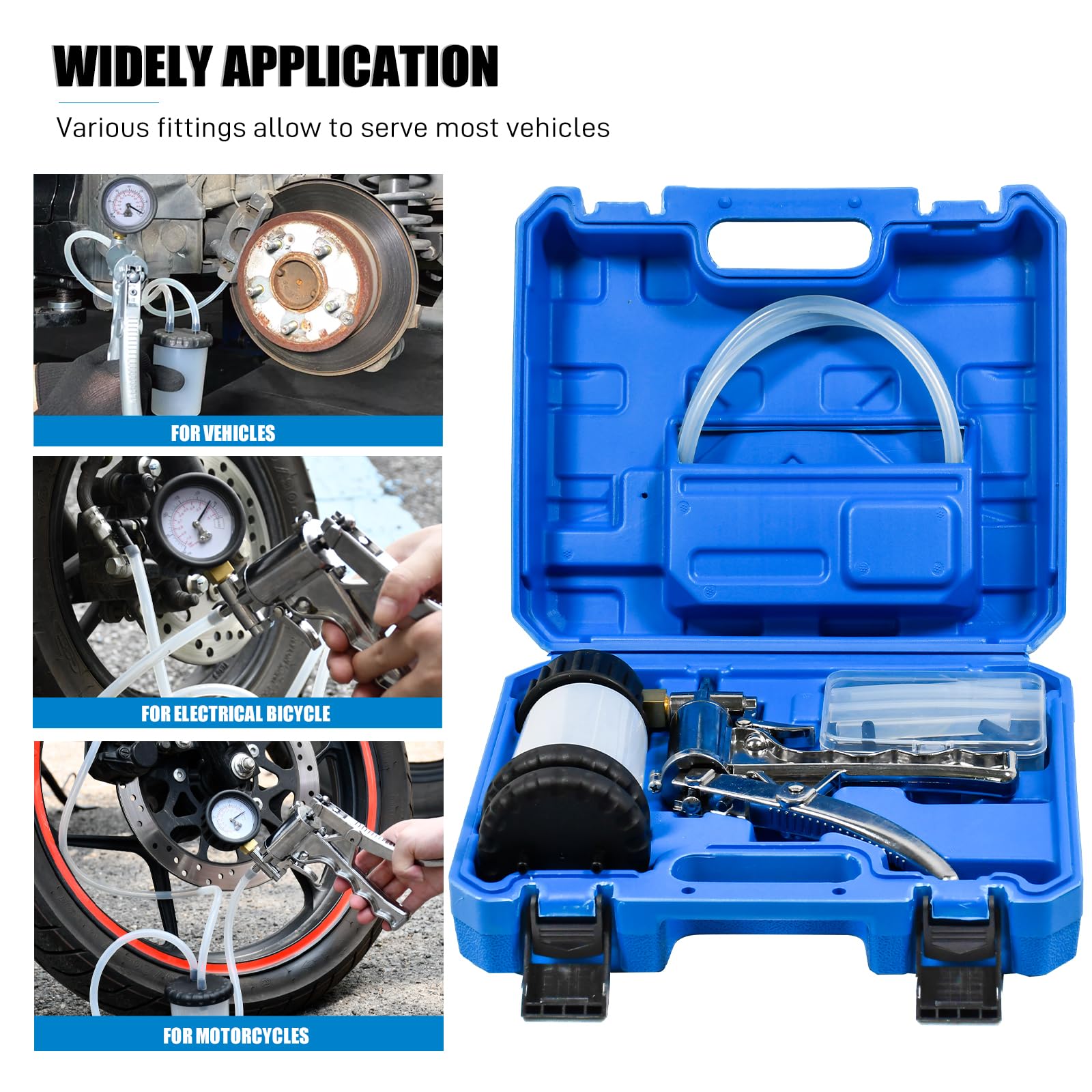 Kit de Purga de Freno de Mano para una Persona, Kit de Ajuste de Purga de Embrague de Freno de Metal Fundido a presión de Zinc para Purga de Frenos y probador automotriz